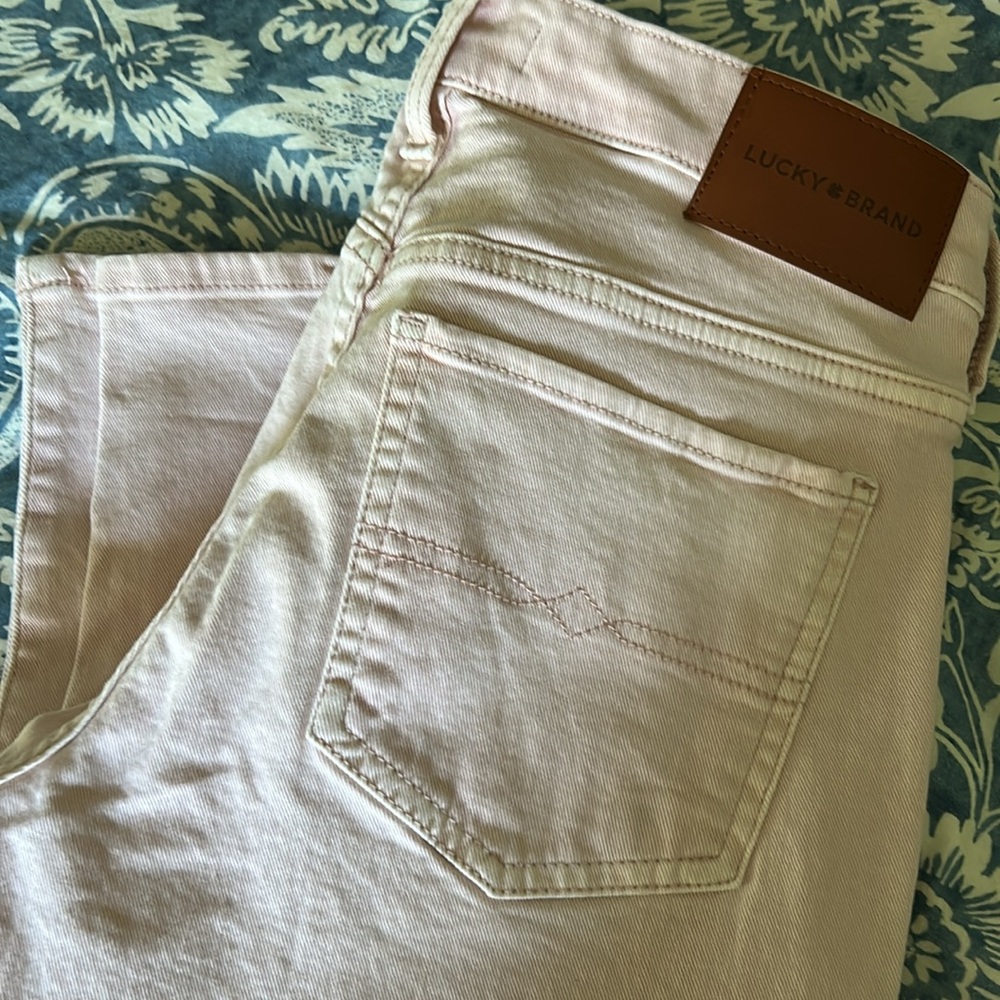NWOT Lucky Brand Women's Light Pink Straight Leg Jeans Sz 6 Mid Rise - Picture 5 of 6